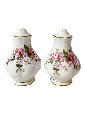 Antique Royal Albert “Lavender Garden” China Salt and Pepper Shakers